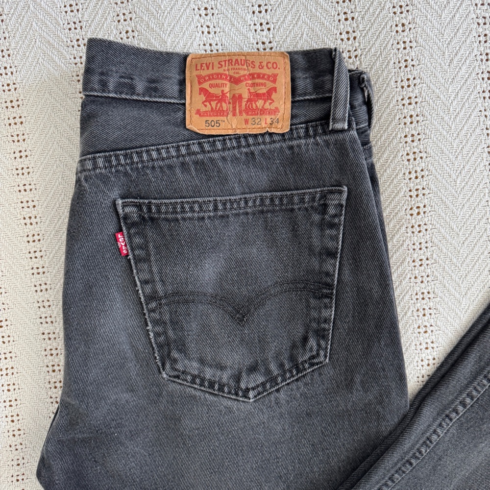 Levi's 505 Black Washed Jeans